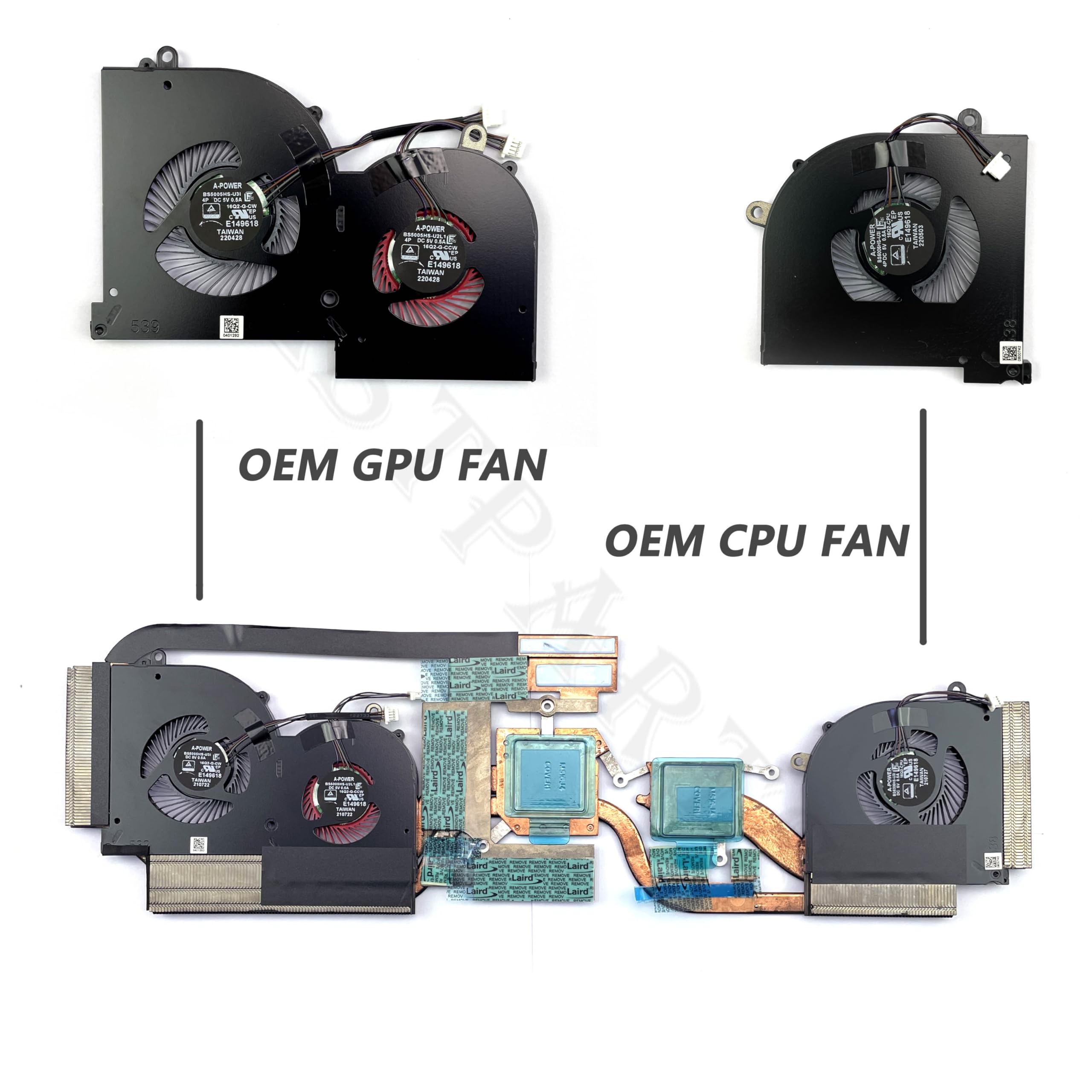 Amazon.com: BestParts New Genuine CPU+GPU Cooling Fan Replacement